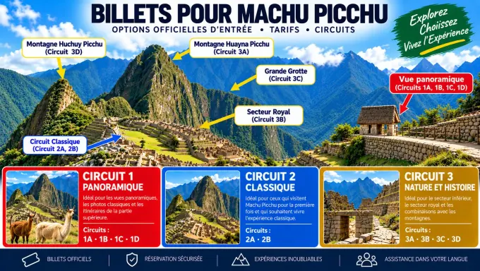 Billets pour le Machu Picchu : tarifs d’entrée et circuits officiels